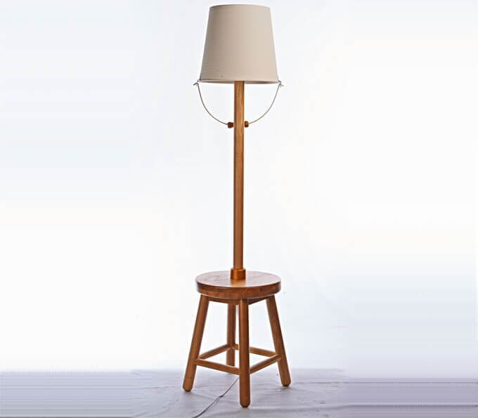 Modern Style Wooden Floor Lamp With, Modern Wood Floor Lamp